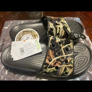 Crocs classic real tree slides Unisex mens 9 women 11